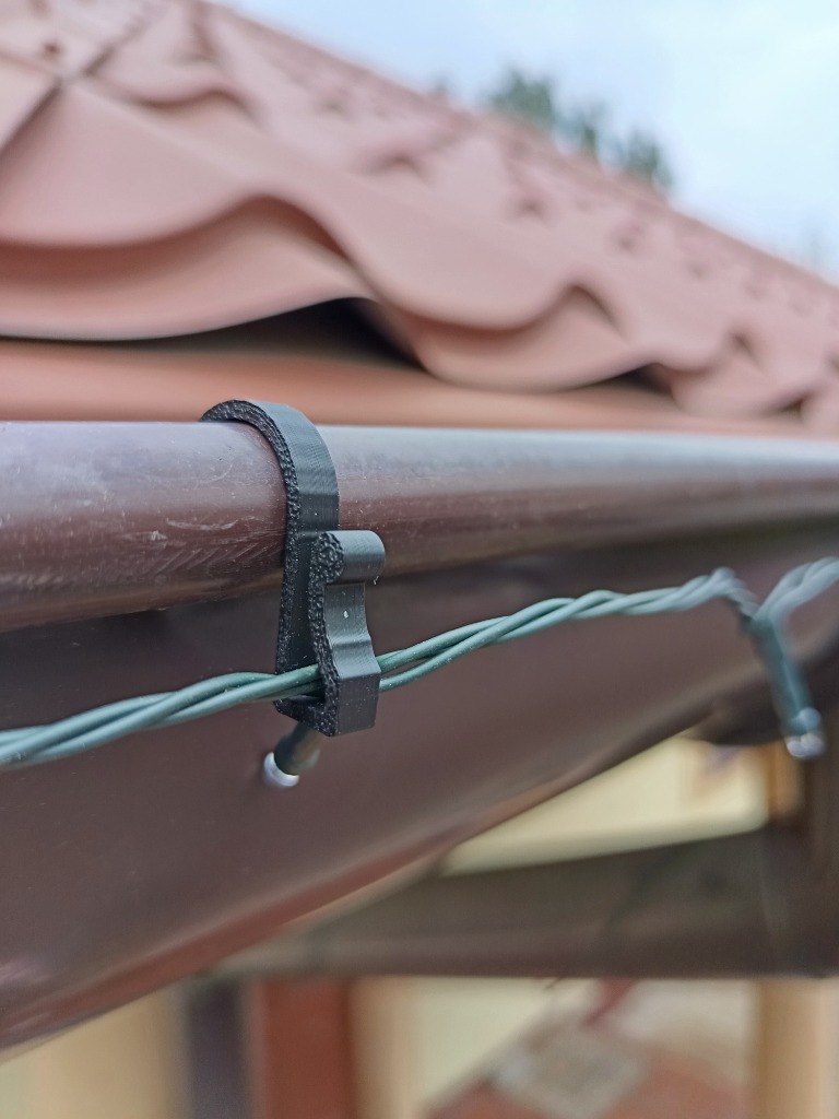 Rynnowy haczyk do lampek świątecznych 100 szt ABS
